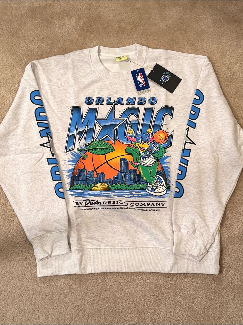 Duvin NBA Orlando Magic Basketball Crewneck Sweatshirt Size 2XL Gray Blue